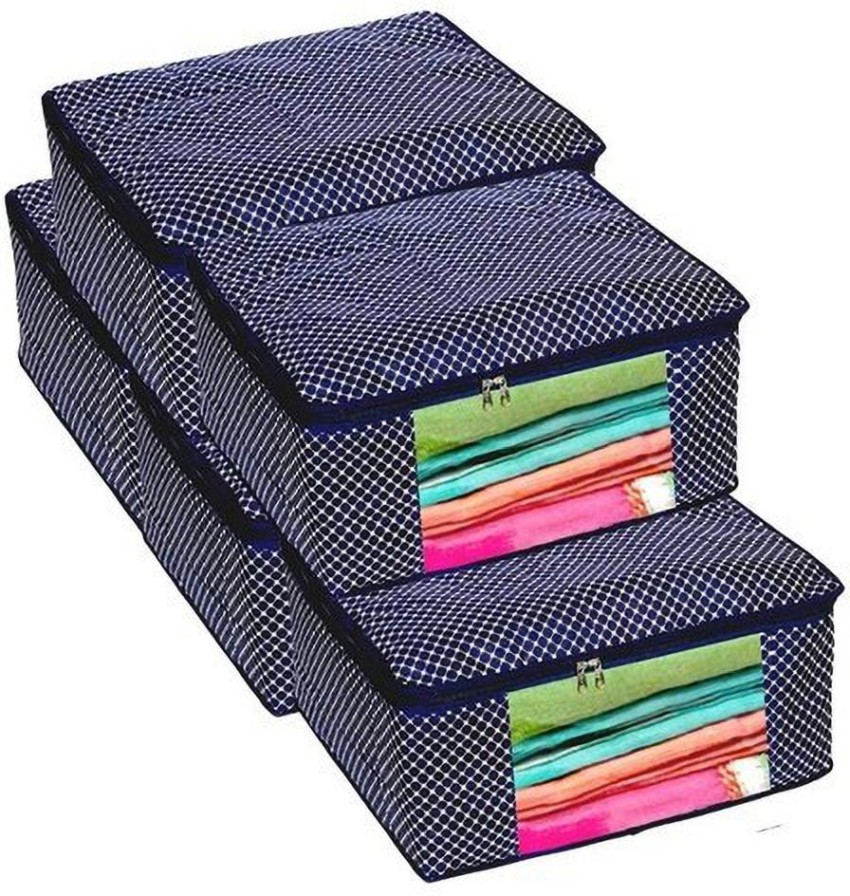 E Non Woven Saree Cover Storage Box for Clothes with primum Quality Combo  Offer Saree Organizer (