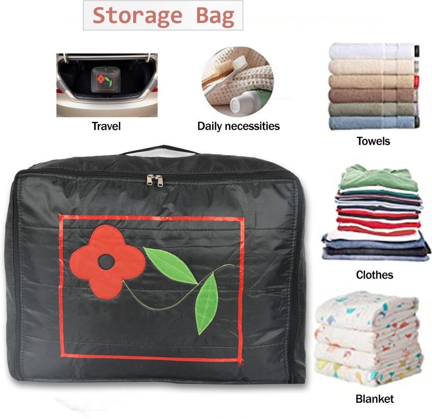 Pack Of 2 Storage Bags With Zipper - Large Storage Bag For Clothes