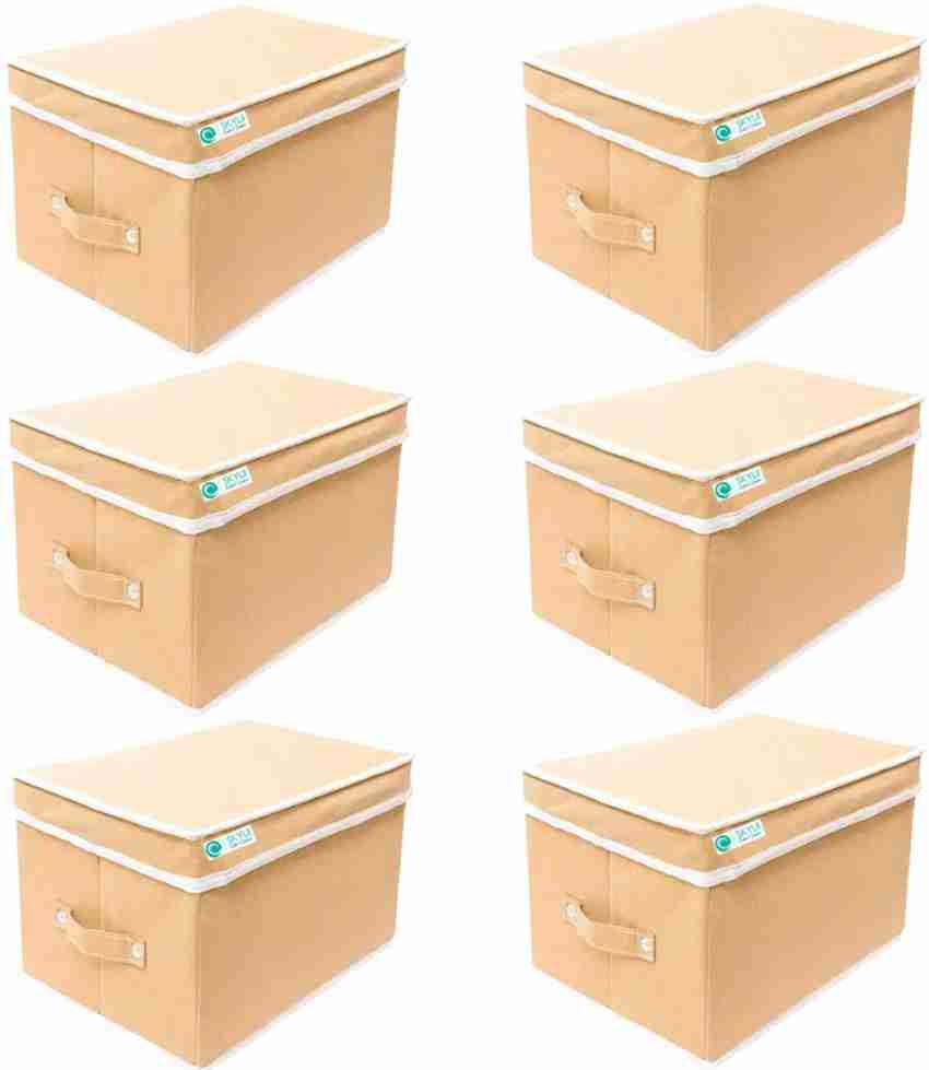  Storage Bins with Lids Foldable Storage Baskets