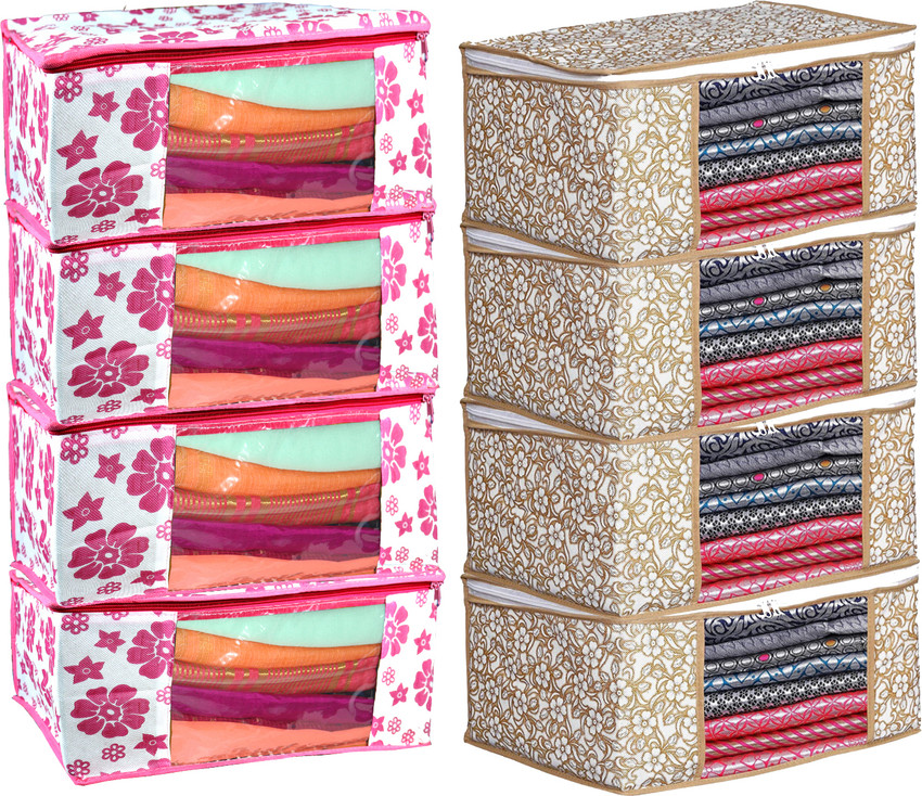 CHAMPARAN saree cover Non Woven Fabric Saree Cover Clothes Organiser for Wardrobe Set 6 Price in India Buy CHAMPARAN saree cover Non Woven Fabric Saree Cover Clothes Organiser for Wardrobe Set 6 onlin...