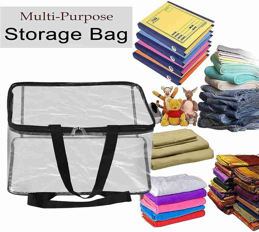 TULMAN 4 Pack Transparent Storage Bag Clothes Packing Organizer