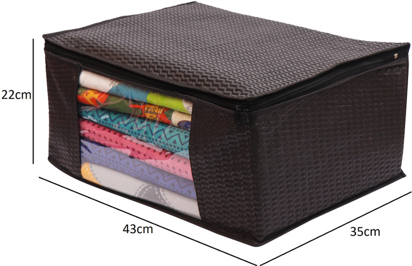 Ankit International Embossed Saree Cover Premium New Arrived Saree Cover Storage Bag For Wardrobe Organizer Garments Storage bags Big in size Embossed Fabric Black Pack of 1 Price in India Buy Ankit I...