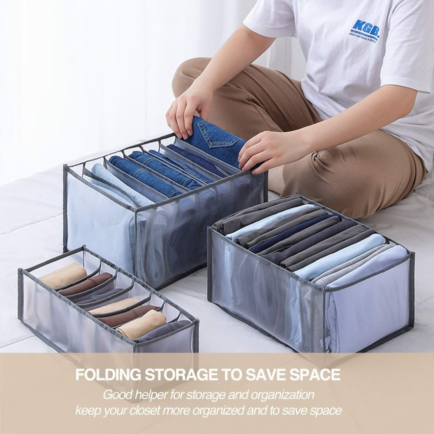 2pcs Clothes Organizer Storage Box Foldable Underwear Organizers