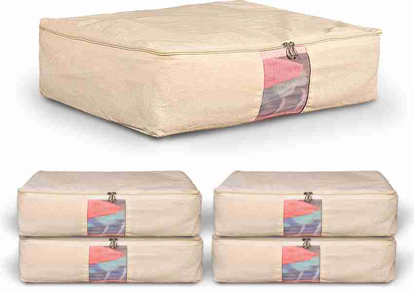 SOLSTICE 5 Cotton Clothes Storage Box Covers Bags 18 x 16 x