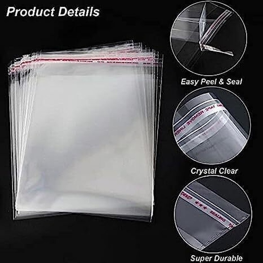 DMS RETAIL Transparent Plastic Packing Bags Adhesive Plastic Poly Bag Clear  Self Adhesive Plastic Bags Size 18X24 Inches Extra Large Size (Pack Of 25  Bags) : : Industrial & Scientific