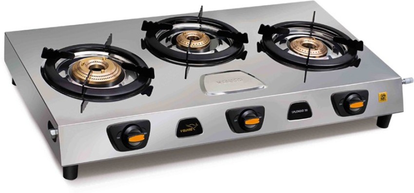 V guard 3 burner outlet gas stove price