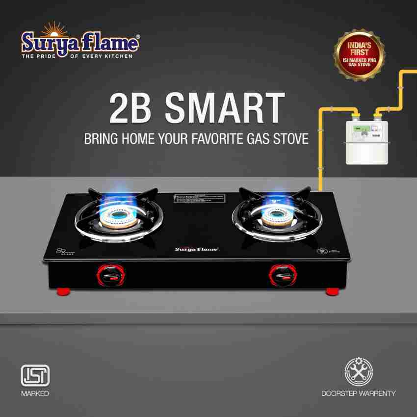 Surya flame gas stove deals 2 burner price