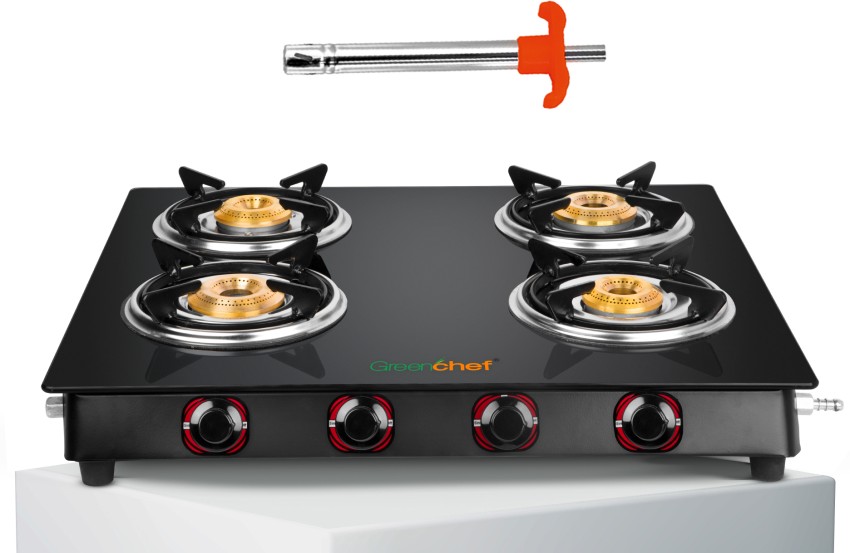 greenchef glass glass automatic hob 4 burner