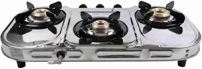 NICKY TASHA 3 BURNER GLEN Stainless Steel Manual Gas Stove Price