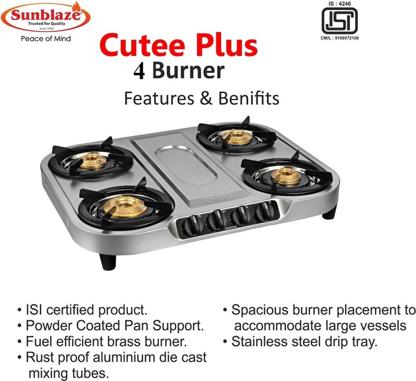 sunblaze gas stove 4 burner