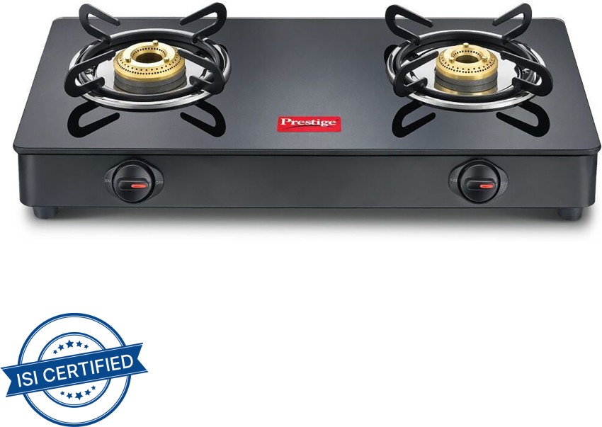 prestige double burner gas stove