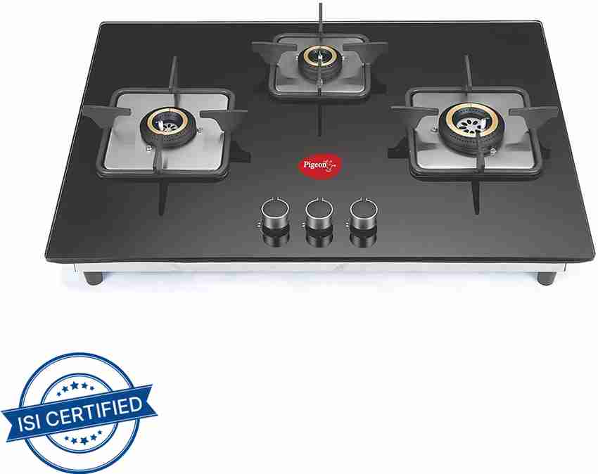 Pigeon Spark Plus 3 Burner Glass Stainless Steel Automatic Hob Price in India Buy Pigeon Spark Plus 3 Burner Glass Stainless Steel Automatic Hob online at Flipkart