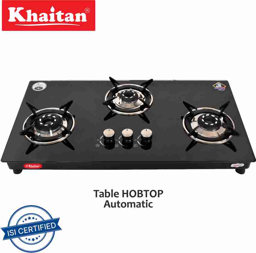 Khaitan 3 Burner Phantom Black Toughened Glass Automatic Hob Price in India Buy Khaitan 3 Burner Phantom Black Toughened Glass Automatic Hob online at Flipkart