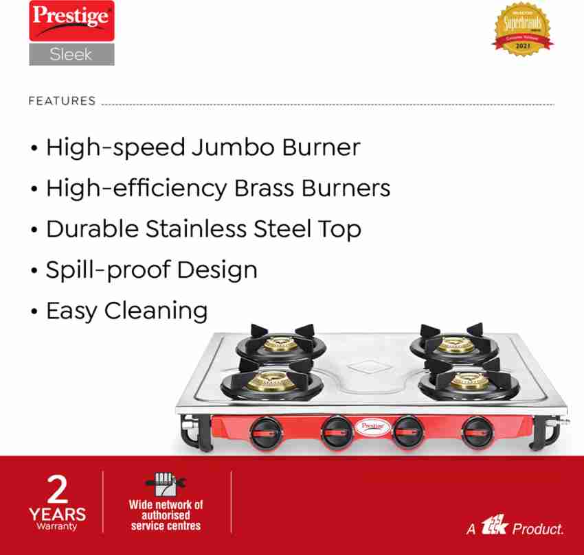 prestige sleek gas stove 3 burner