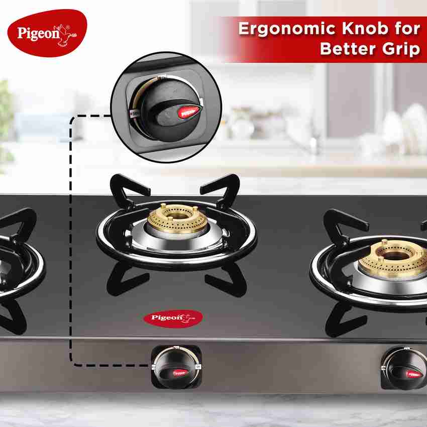 Pigeon gas stove 3 burner stainless steel shop