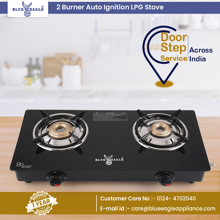 Auto ignition gas stove 2 burner on sale