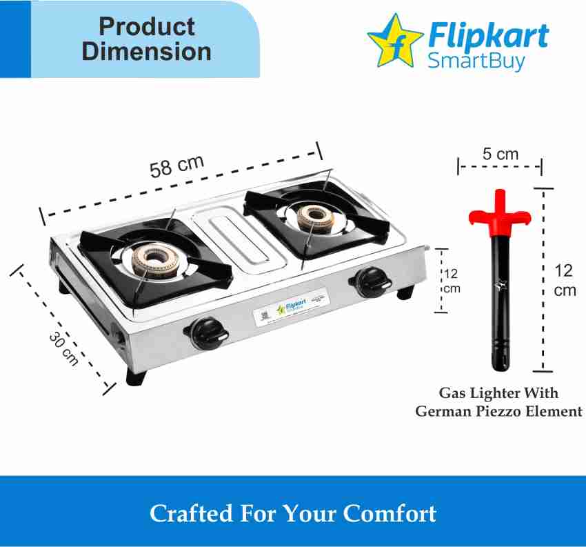 Flipkart SmartBuy 2 Burner Casio Stainless Steel Manual Gas Stove Price in India Buy Flipkart SmartBuy 2 Burner Casio Stainless Steel Manual Gas Stove online at Flipkart