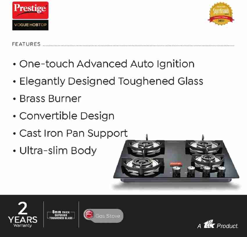 Prestige hob top glass store automatic gas stove