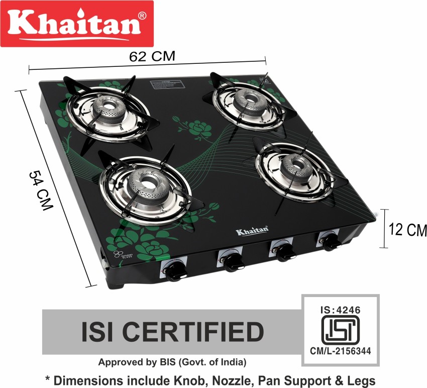 Khaitan gas stove 4 2024 burner price