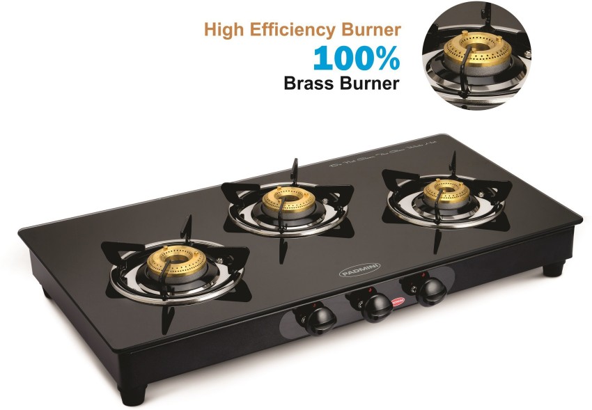 Padmini gas shop stove 3 burner