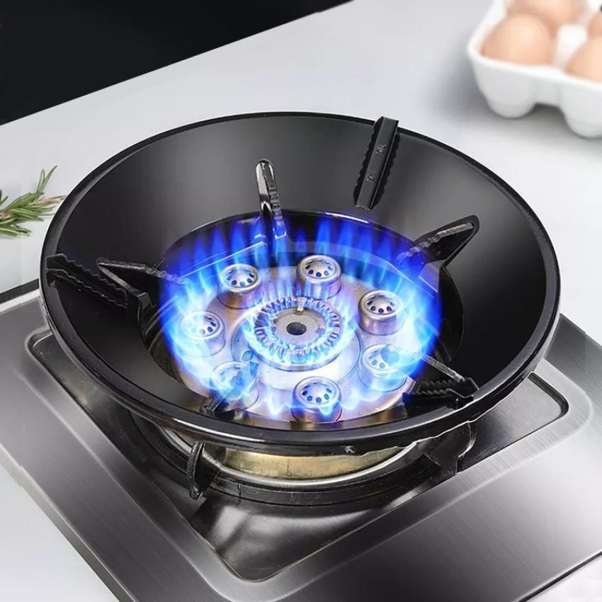 Fire-gathering Stainless Steel For Gas Hob Home Windproof Gas Stove Wok  Rack Energy Saving Cooktop Wind Shield Bracket Stove Trivets Gas Stove Wok  Ring