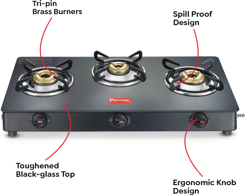 Prestige Magic Plus GTMP-03 Glass Manual Gas Stove Price in India