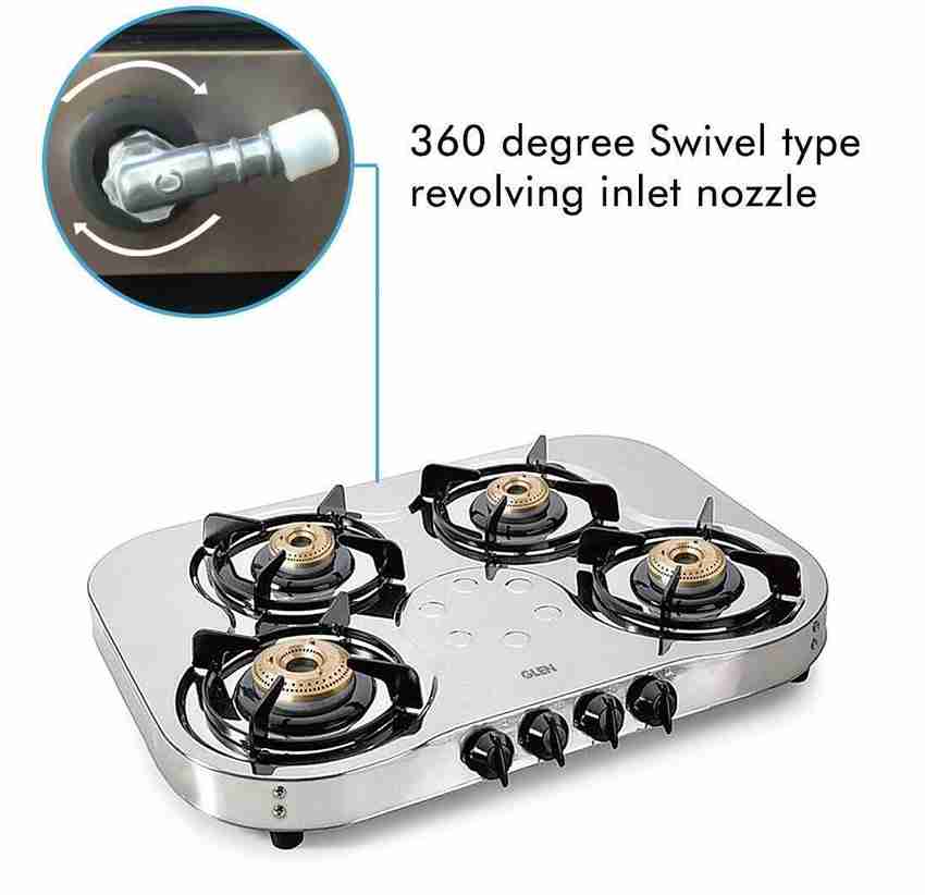 Glen 4 burner gas stove steel new arrivals