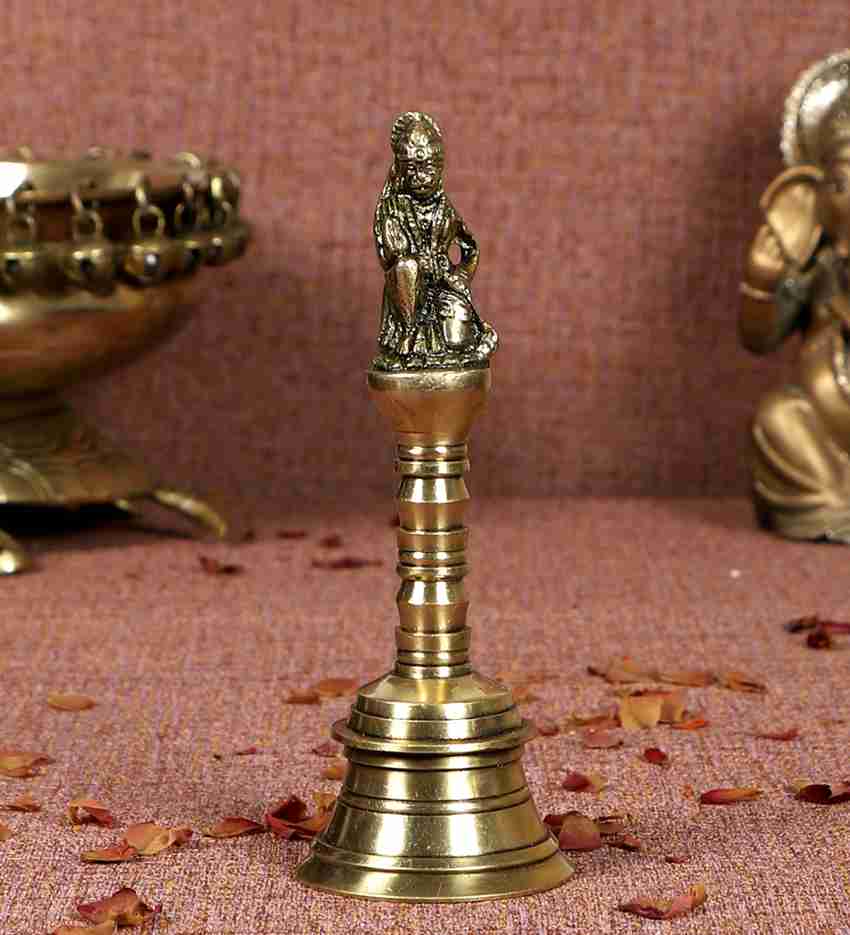 Buy Hindu Bell: Exquisite Brass Hand Held Puja Bell