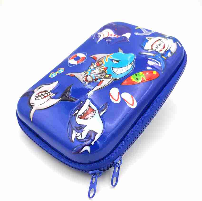 Flipkart.com | KhuHap Shark Pencil pouch Double zipper stationery compass  box case for boys Gift Geometry Box -