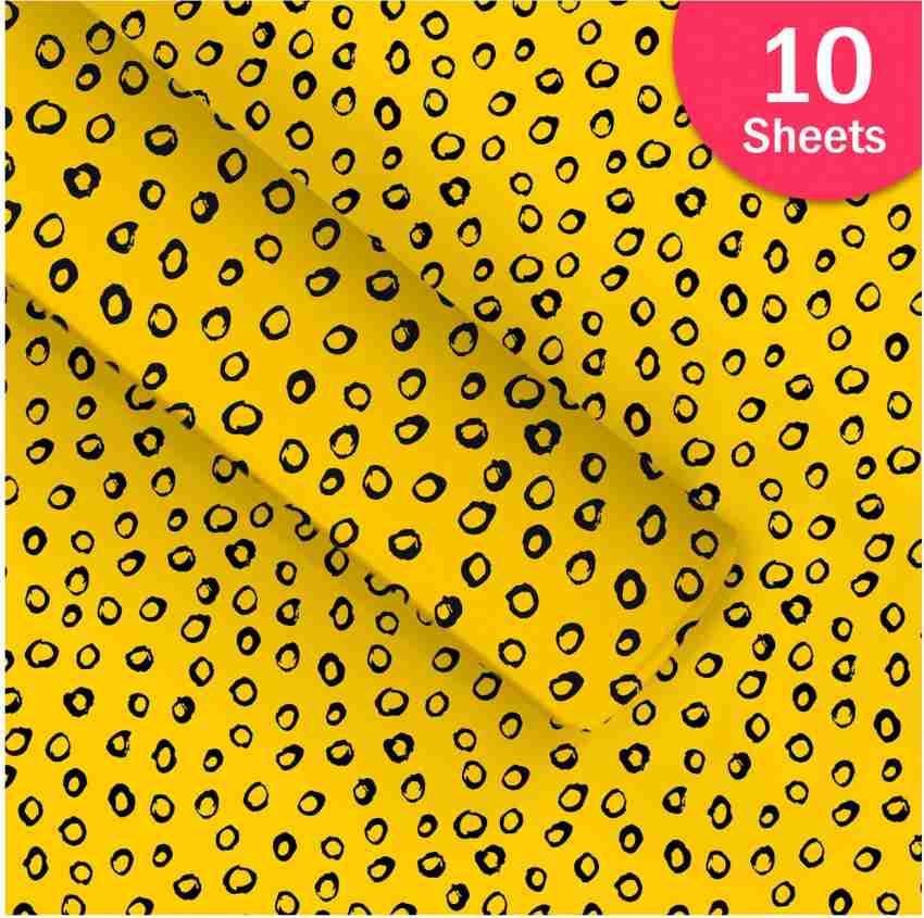 Yellow & Rainbow Birthday Gift Wrap, 50 square feet, Mardel