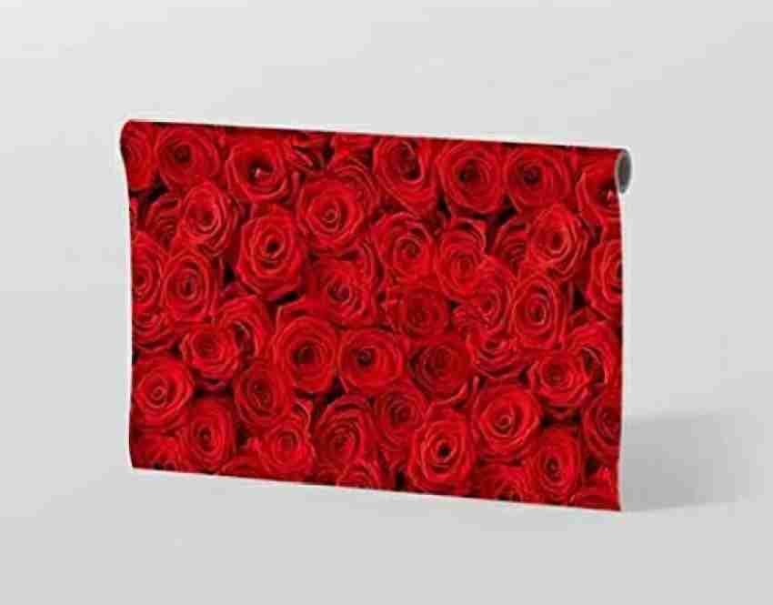 Woven Rose Red Floral Wrapping Paper - 20 Sheets