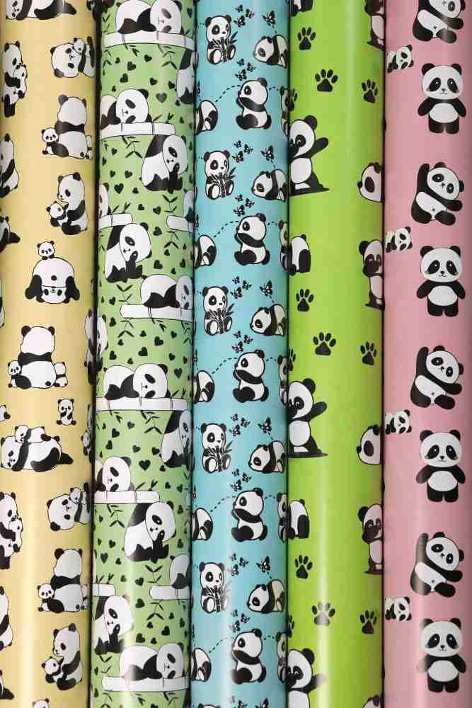 Wrapping Paper Roll 4th Birthday, Panda Childrens Wrapping Paper