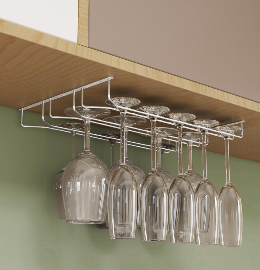 Wine glass hanging rails online