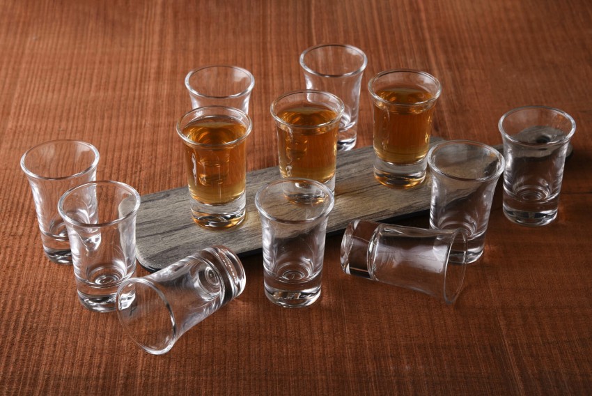 Buy BINZO Shot Glasses Set, 30 ml, Set of 12, Whisky Shot Glass