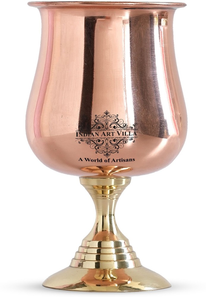 2pcs Brass Chalice Cup Wine Goblet Brass Drinking Glasses Beverage