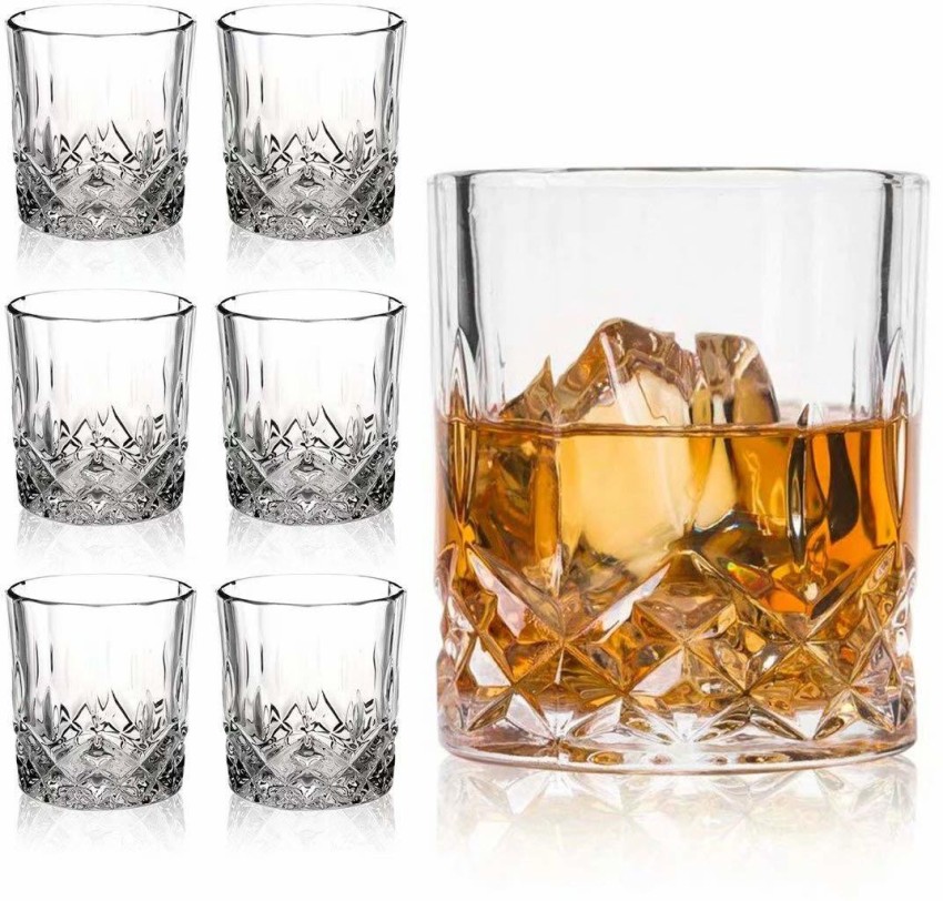 MairaTrends (Pack of 6) Opera Crystal Whiskey Glasses Set of 6 pcs