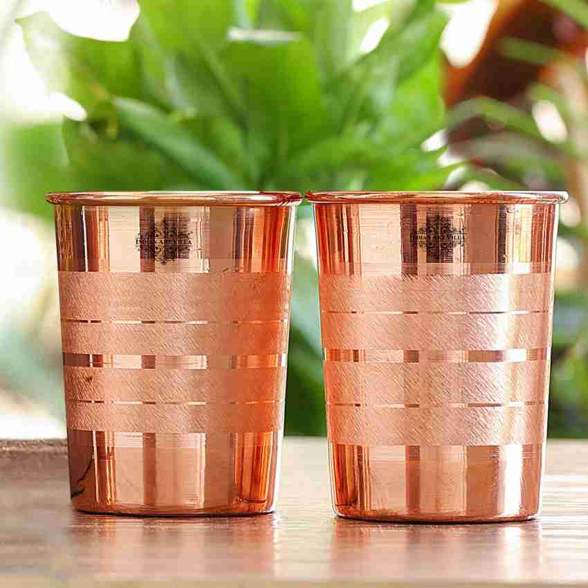 INDIAN ART VILLA Steel Plain Glass Tumbler Cup Serving Drinking Water –  IndianArtVilla