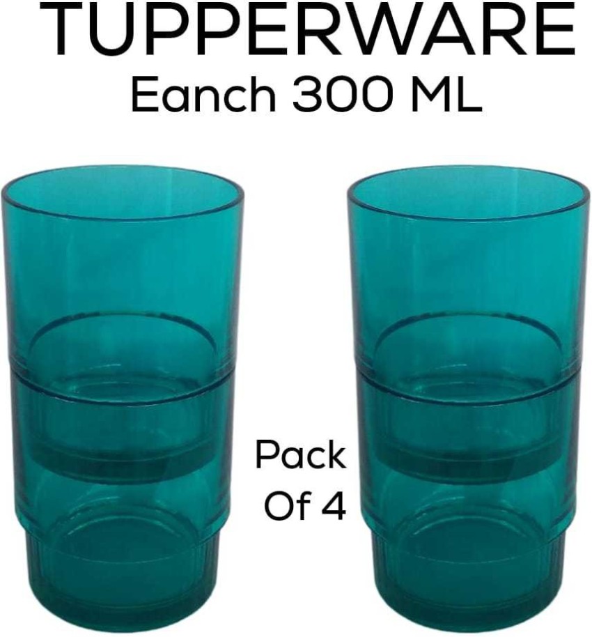 TUPPERWARE (Pack of 4) Deluxe Tumbler Glass Set Water/Juice Glass