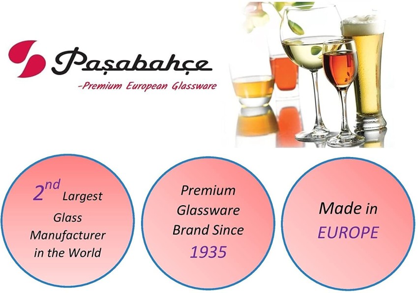 PASABAHCE (Pack of 4) Glass Elysia Water/Juice/Whisky Tumbler