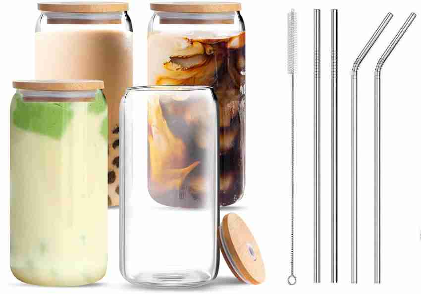 Buy Bamboo Lid and Straw, Beer Can Glass, Iced Coffee Glass Lid, Beer Can Glass  Lid, Bamboo Lid, Iced Coffee Straw, Glass Straw, Plastic Straw Online in  India 