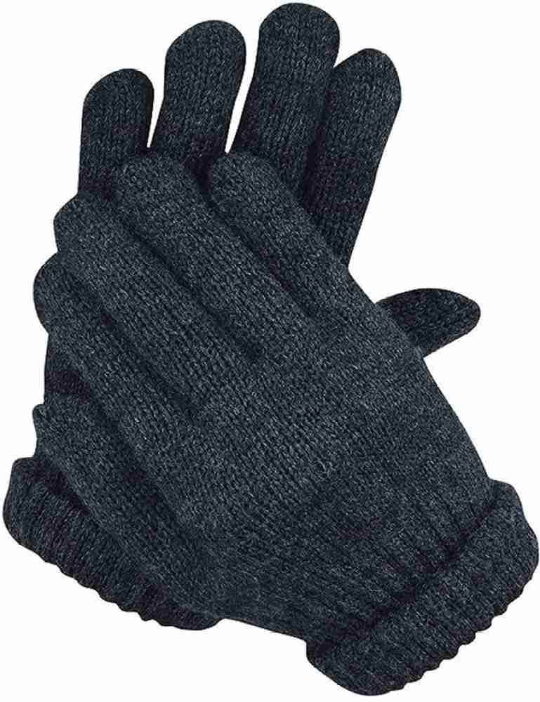 Mens black 2025 wool gloves