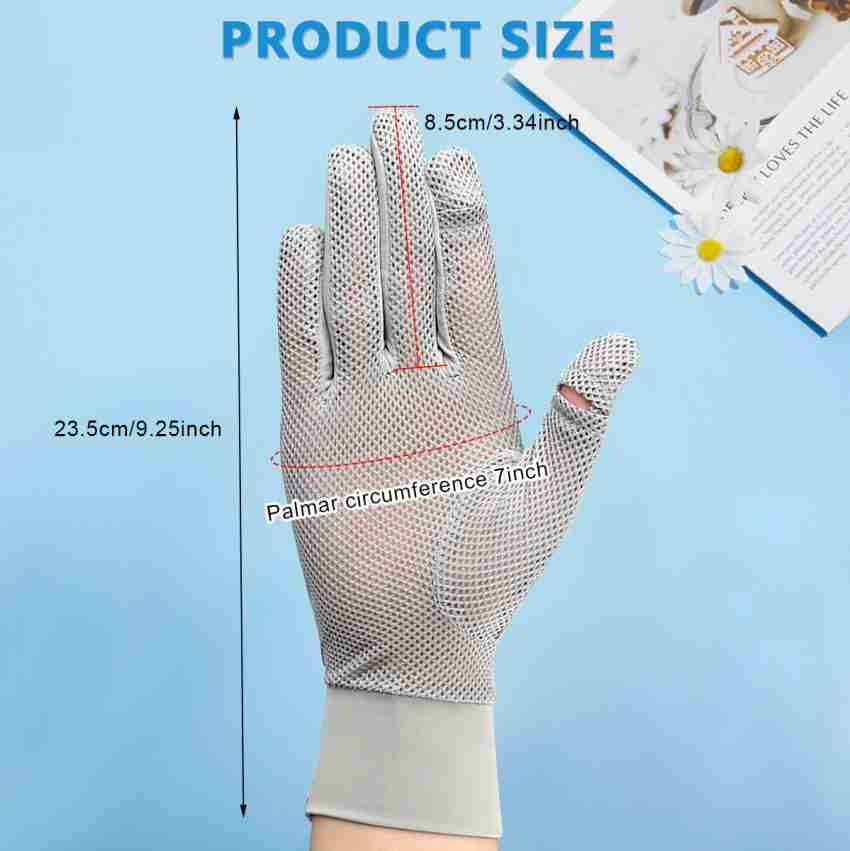  Summer Women Ice Silk Gloves Hand Guard Cooling Hand