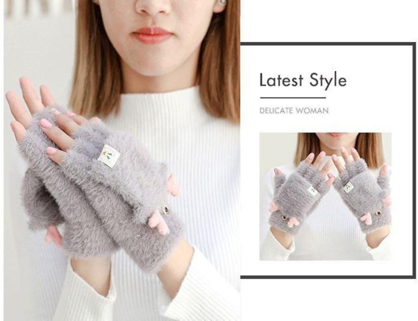 FASHIONIO Solid Winter Women Gloves - Buy FASHIONIO Solid Winter Women  Gloves Online at Best Prices in India