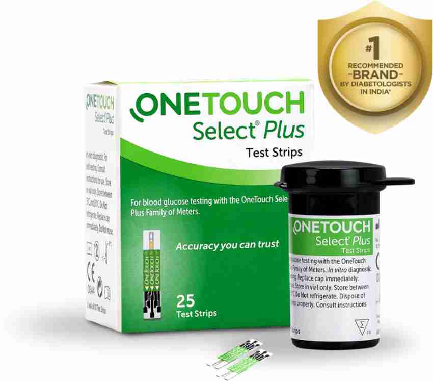 OneTouch Select Plus 25 Glucometer Strips Price in India Buy