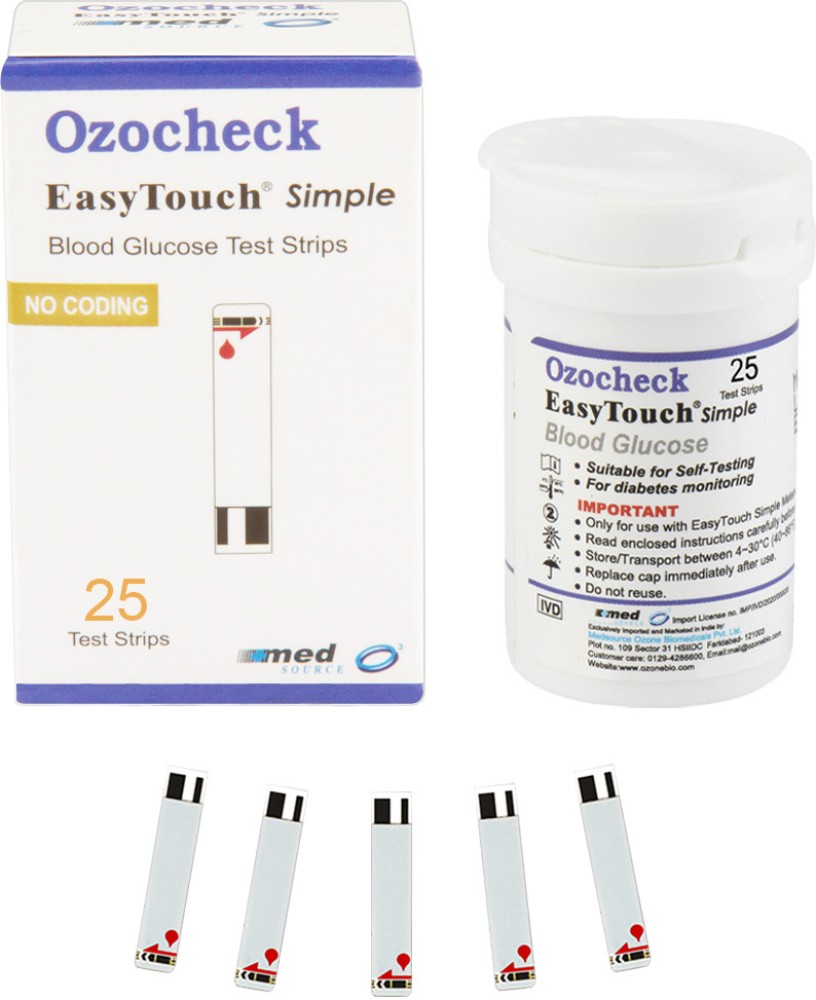 Ozocheck OZE20 Blood Glucose Test Strips   Accurate & Fast Results ...