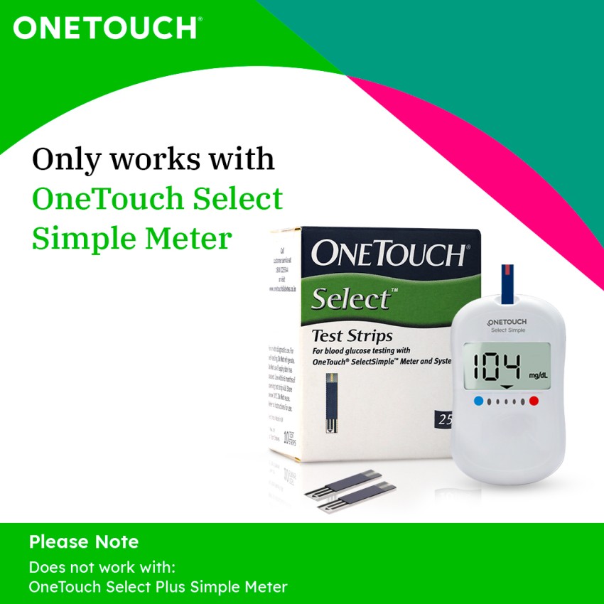 OneTouch select simple blood glucose monitoring strips