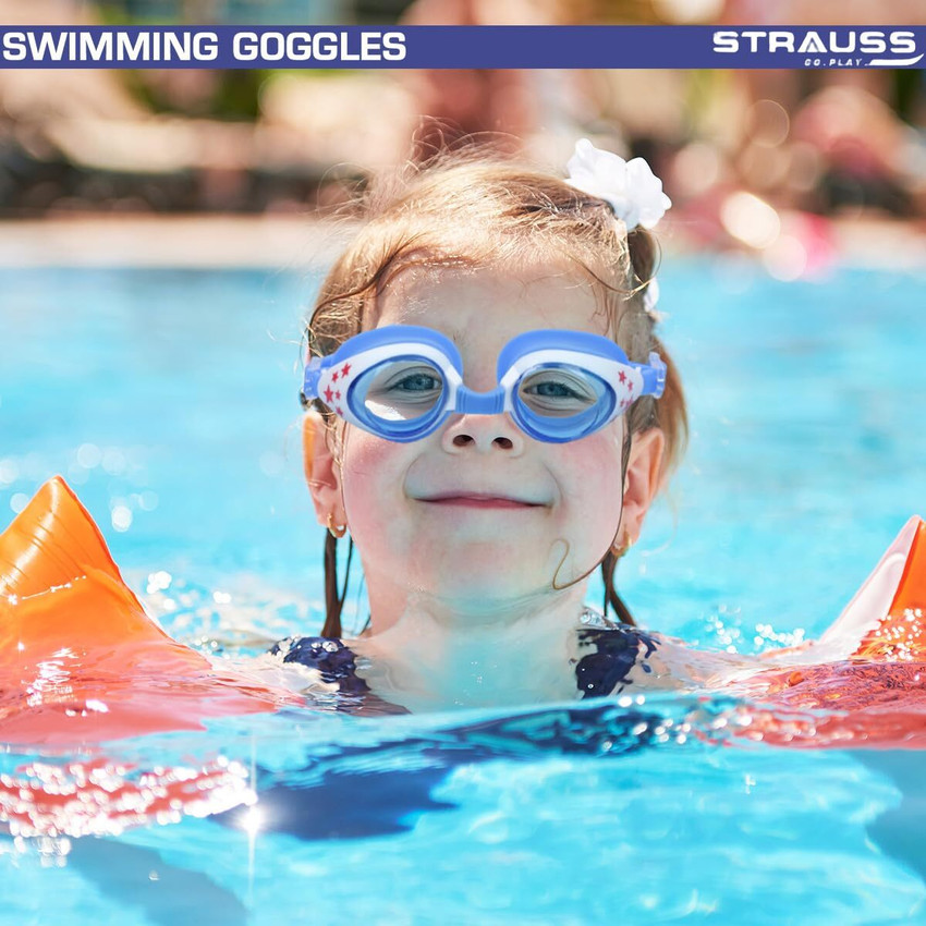 Strauss Kids Adjustable Anti Fog Swimming Goggle Unisex UV