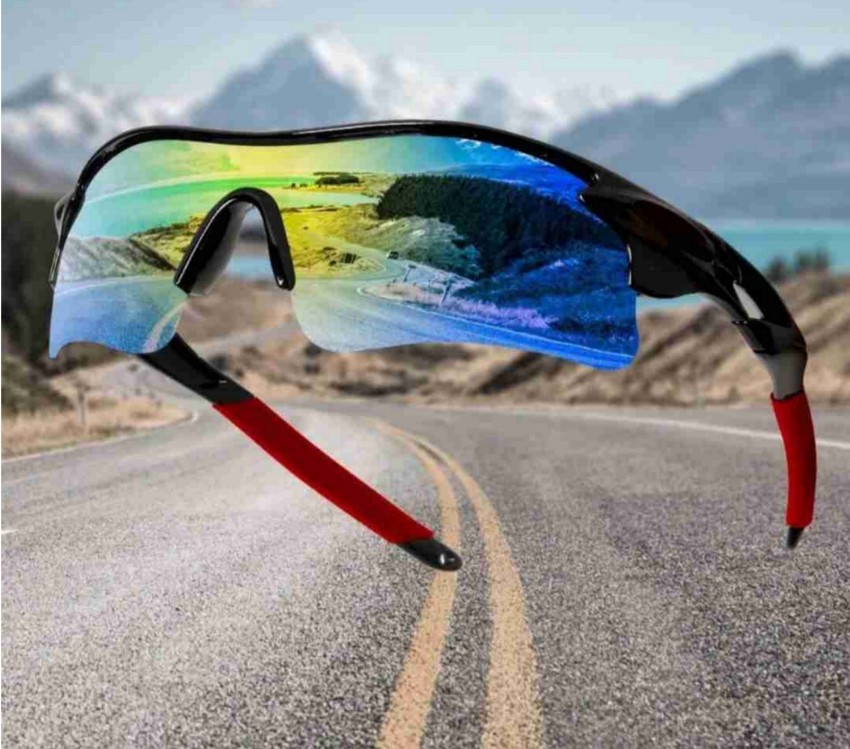 Jeerati Uv400 Protected Mirrored Sports Sunglasses Cricket Goggles