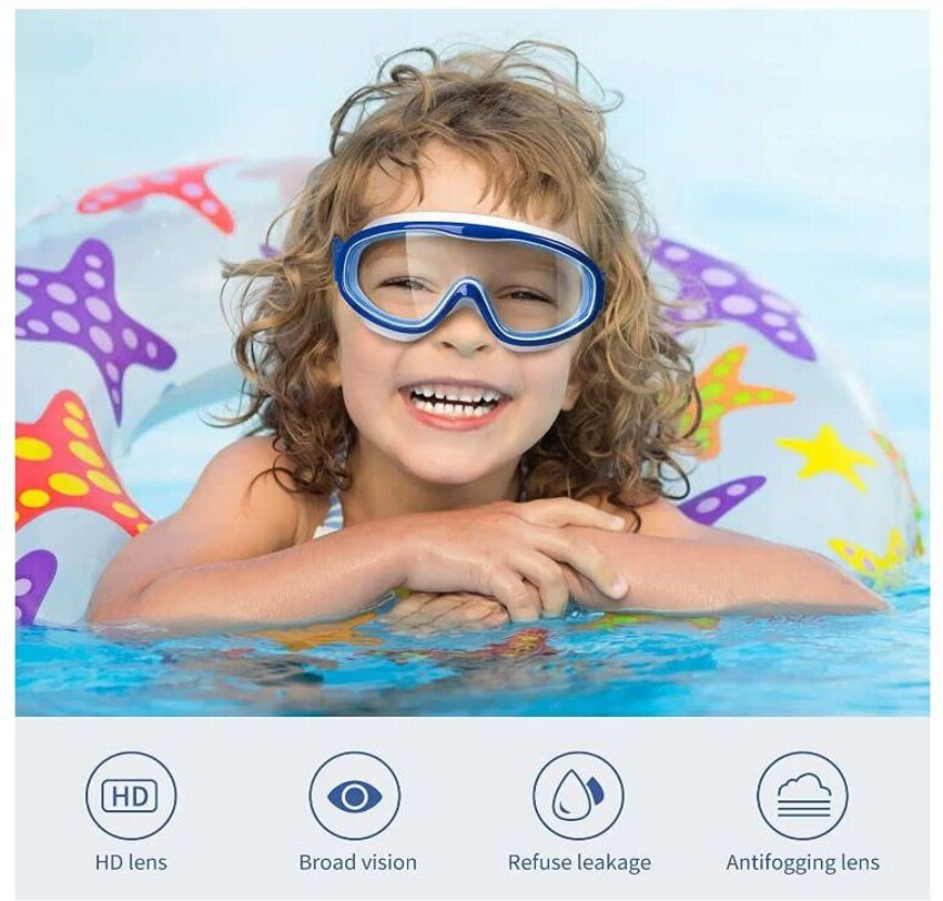 Abhsant Swimming Goggles for Swimming Big Frame Goggles Kids Swim