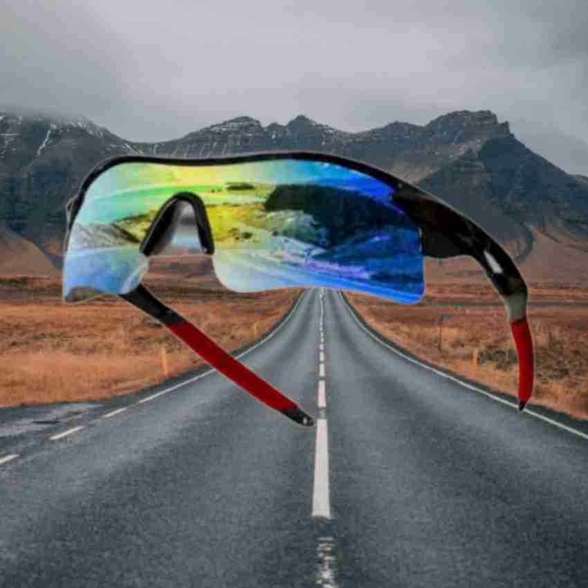 SENOTEY Polarized Sports Sunglasses (Black & Red) UV Protection
